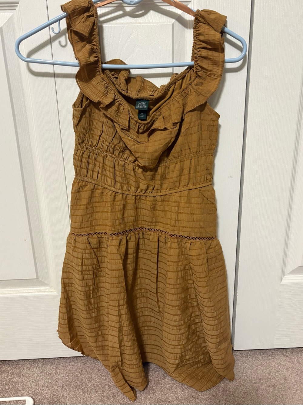 wild fable Rust-Brown Ruffle Strap Casual Dress - Picture 2 of 2